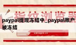 paypal提现冻结中_paypal账户被冻结