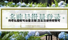 传奇私服帐号批量注册,怎么注册传奇账号