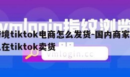 跨境tiktok电商怎么发货-国内商家怎么在tiktok卖货