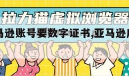 开通亚马逊账号要数字证书,亚马逊店铺注册认证