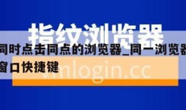 多开同时点击同点的浏览器_同一浏览器打开多个窗口快捷键