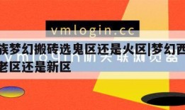 上班族梦幻搬砖选鬼区还是火区|梦幻西游搬砖去老区还是新区