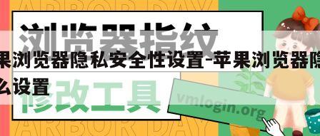 苹果浏览器隐私安全性设置-苹果浏览器隐私怎么设置