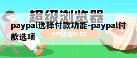 paypal选择付款功能-paypal付款选项