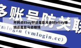 开网点Ebay好还是亚马逊好|ebay赚钱还是亚马逊赚钱