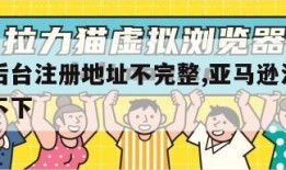 亚马逊后台注册地址不完整,亚马逊注册地址太长填不下