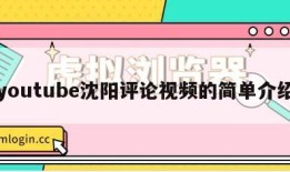 youtube沈阳评论视频的简单介绍