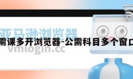 公需课多开浏览器-公需科目多个窗口听