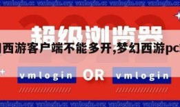 梦幻西游客户端不能多开,梦幻西游pc端多开