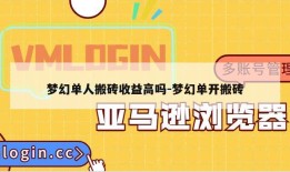 梦幻单人搬砖收益高吗-梦幻单开搬砖