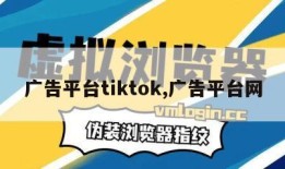 广告平台tiktok,广告平台网