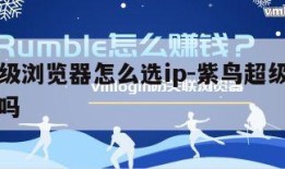 紫鸟超级浏览器怎么选ip-紫鸟超级浏览器会关联吗