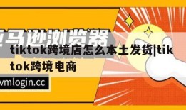 tiktok跨境店怎么本土发货|tik tok跨境电商
