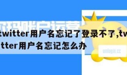 twitter用户名忘记了登录不了,twitter用户名忘记怎么办