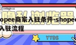 shopee商家入驻条件-shopee平台入驻流程