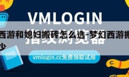 梦幻西游和媳妇搬砖怎么选-梦幻西游搬砖月入多少